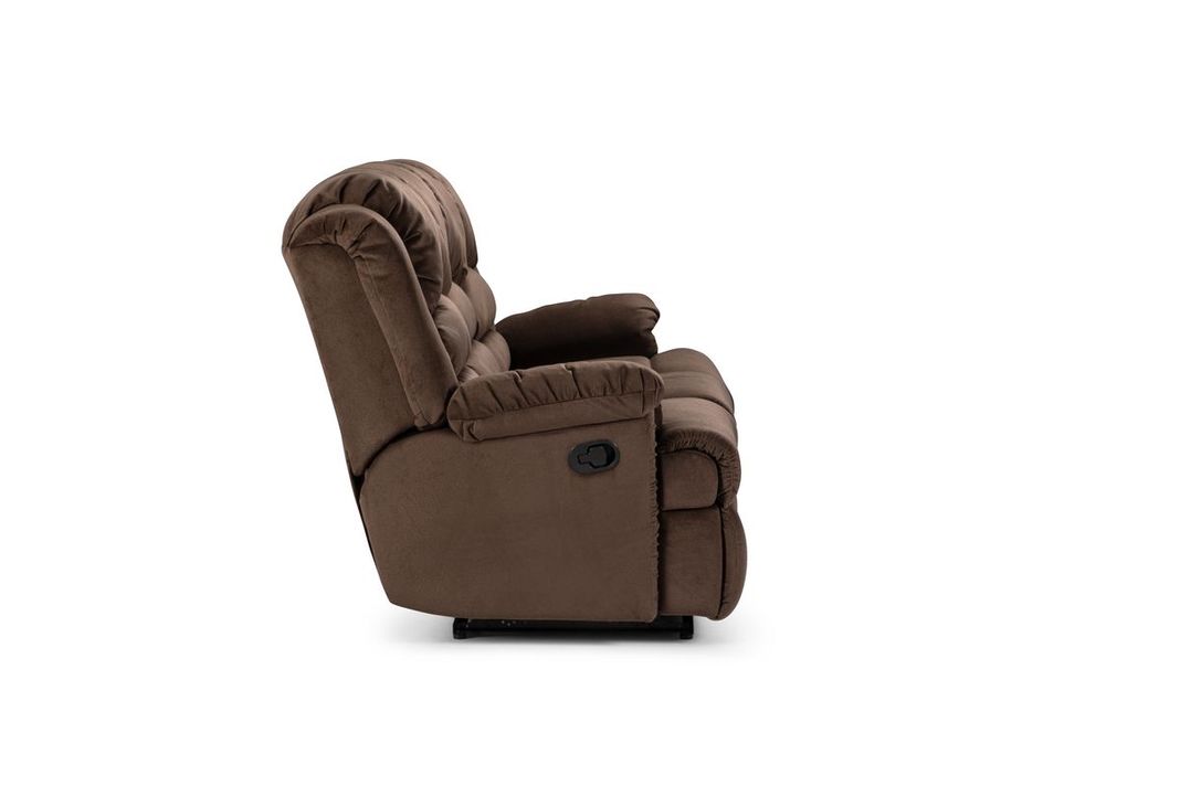 Sofá Reclinable Rosen Jarrie 3 Cuerpos Chex Manual Tela Café-5