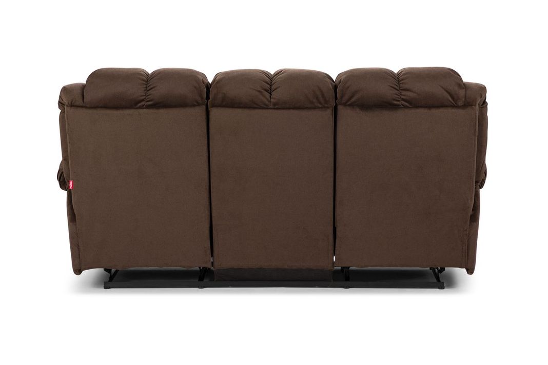 Sofá Reclinable Rosen Jarrie 3 Cuerpos Chex Manual Tela Café-9