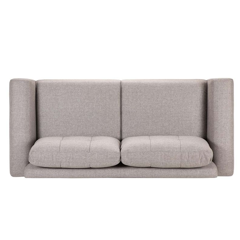 Sofá Rosen Biada 3 Cuerpos Tela Gris Perla-4