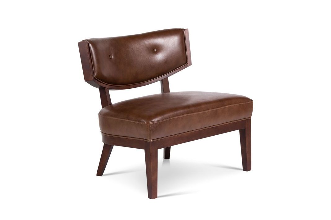 Poltrona Rosen A-550 Madera Cuero Brownie-0