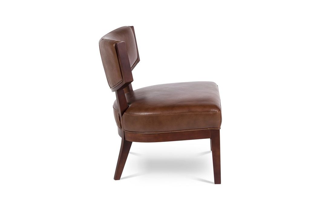 Poltrona Rosen A-550 Madera Cuero Brownie-2