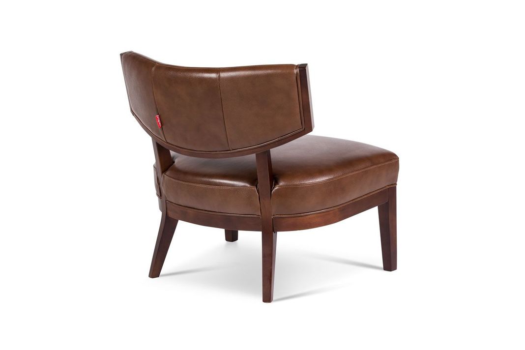 Poltrona Rosen A-550 Madera Cuero Brownie-3