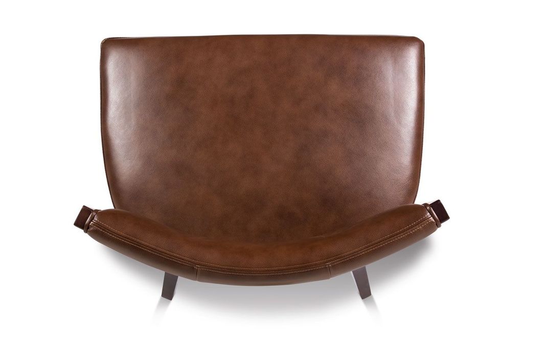 Poltrona Rosen A-550 Madera Cuero Brownie-4