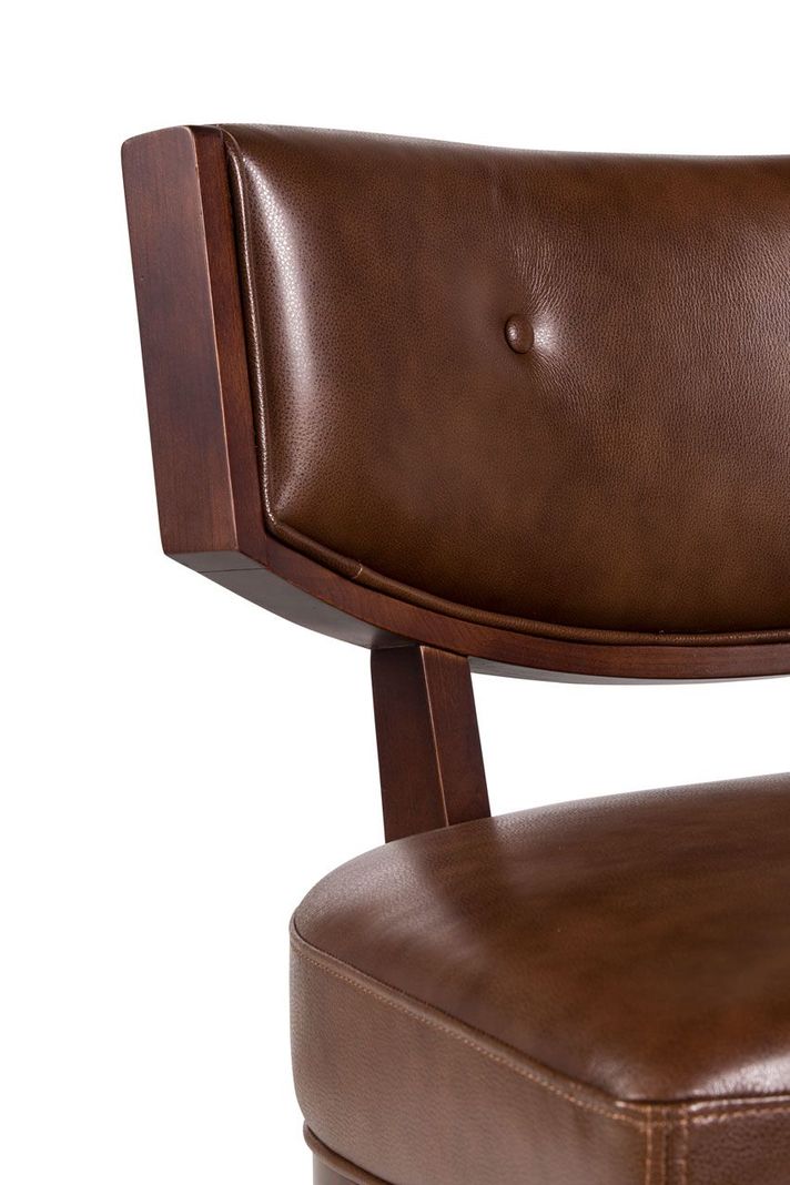 Poltrona Rosen A-550 Madera Cuero Brownie-5