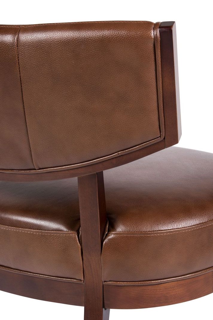 Poltrona Rosen A-550 Madera Cuero Brownie-6