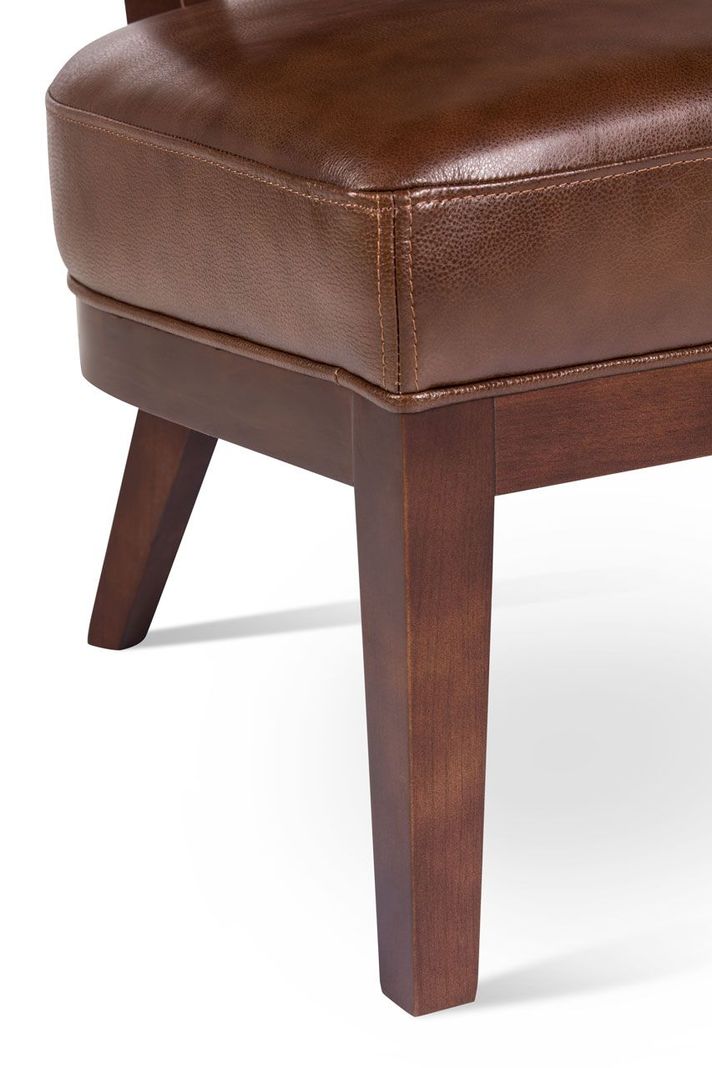 Poltrona Rosen A-550 Madera Cuero Brownie-7