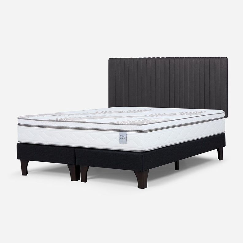 Cama Europea Neo Plus King BD + Respaldo Lucio Grafito-2