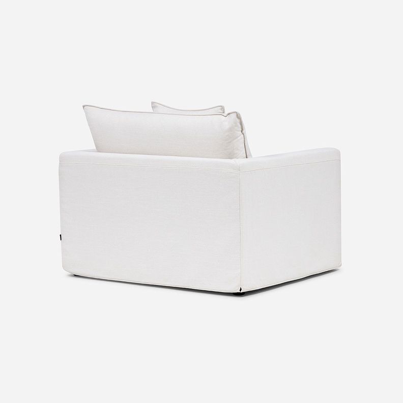 Sillón Gabon 1 Cuerpo Tela Marfil-4