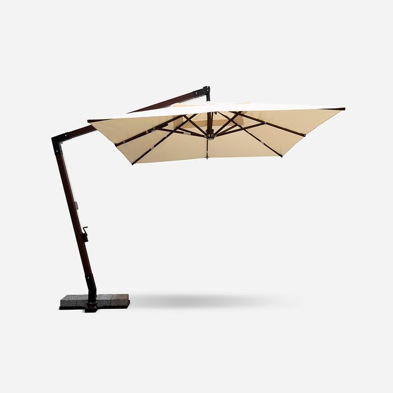Quitasol Rosen Fibra Vidrio Cuadrado 3X4X8 con Pedestal Café-0