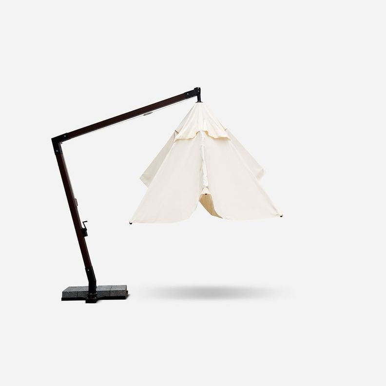 Quitasol Rosen Fibra Vidrio Cuadrado 3X4X8 con Pedestal Café-2
