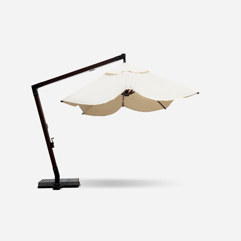 Quitasol Rosen Fibra Vidrio Cuadrado 3X4X8 con Pedestal Café-3