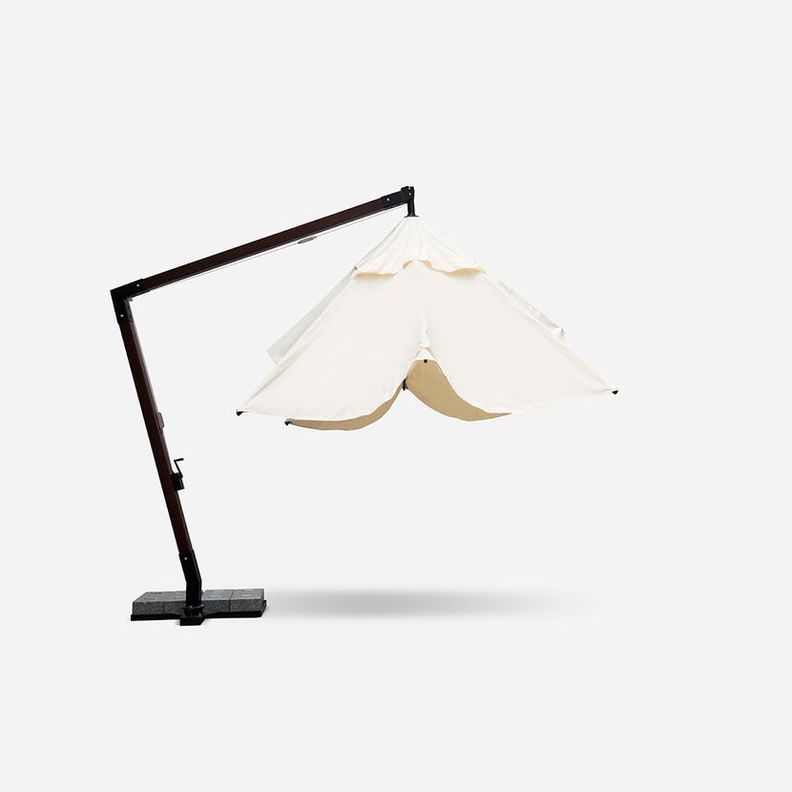 Quitasol Rosen Fibra Vidrio Cuadrado 3X4X8 con Pedestal Café-4
