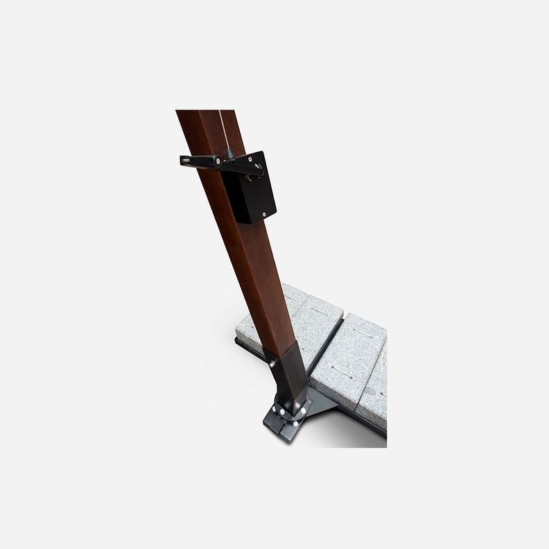 Quitasol Rosen Fibra Vidrio Cuadrado 3X4X8 con Pedestal Café-6