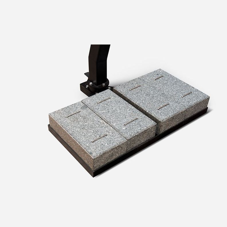 Quitasol Rosen Fibra Vidrio Cuadrado 3X4X8 con Pedestal Café-8