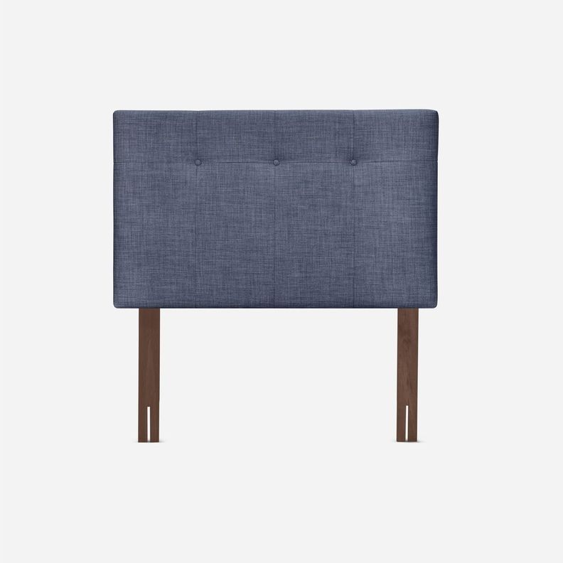 Respaldo Rosen New Bennet 1,5 Plazas Tela Azul Denim-0