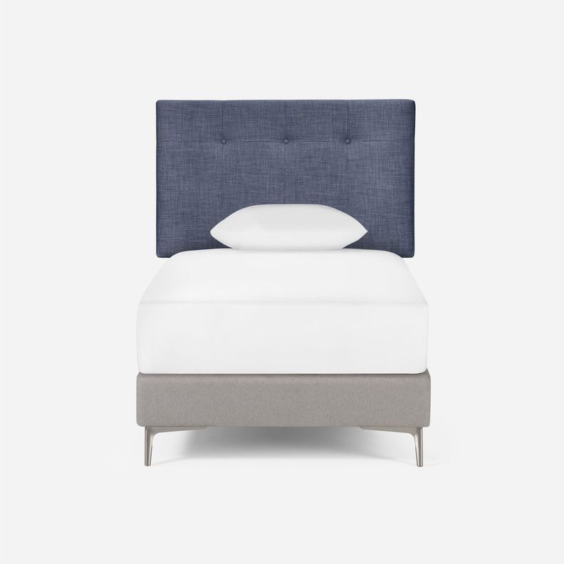 Respaldo Rosen New Bennet 1,5 Plazas Tela Azul Denim-3