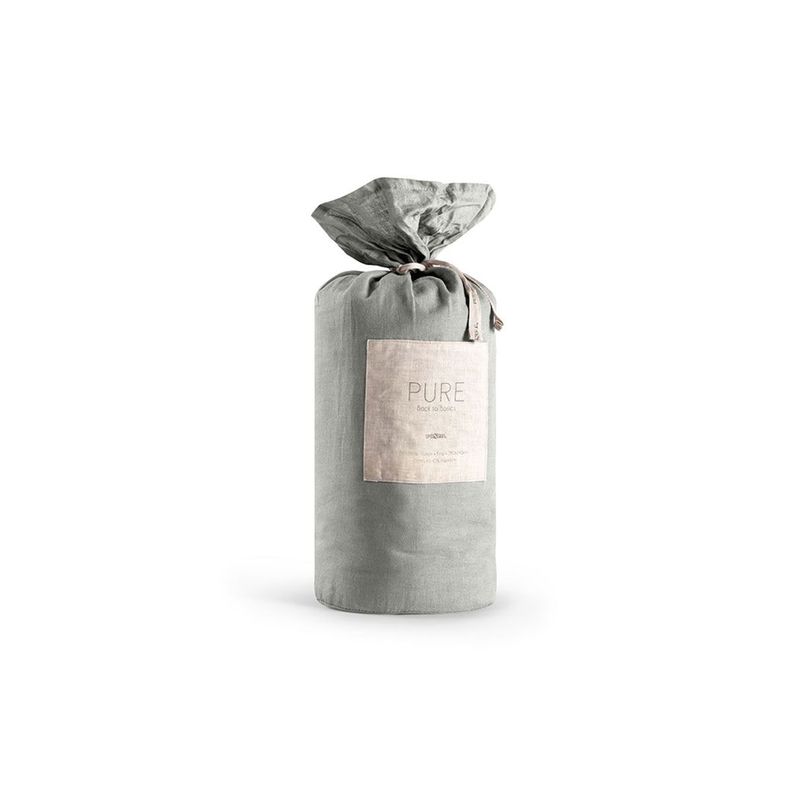 Funda Plumón Rosen Lino-Algodón Pure Liso King Topo-0