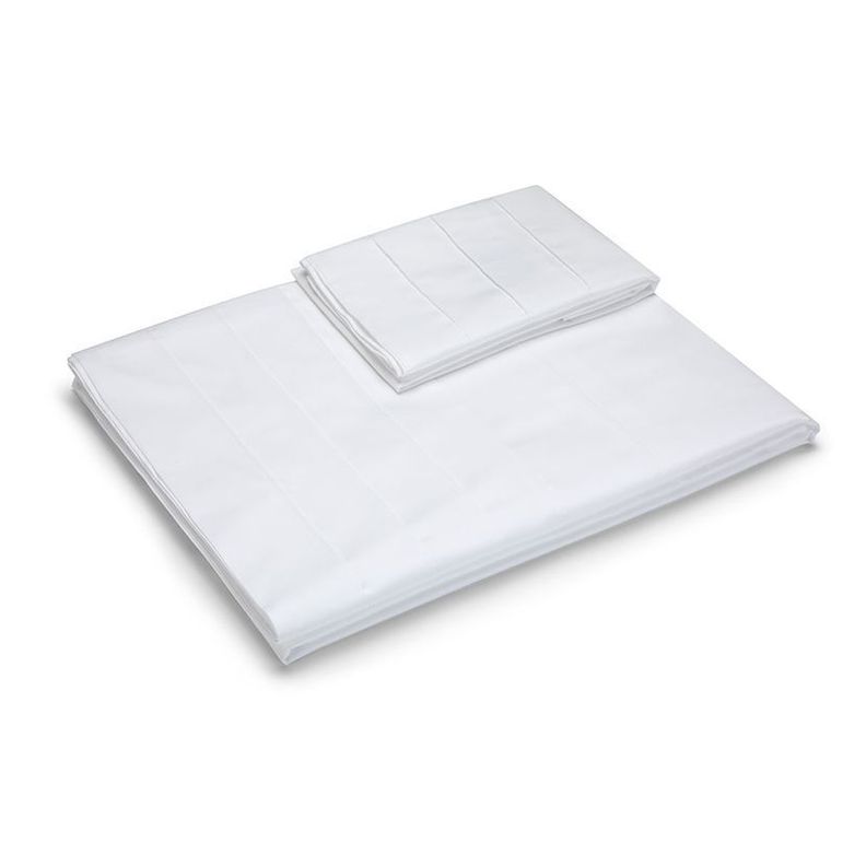 Sábana Rosen 300 Hilos Algodón Lisa Blanca King-3