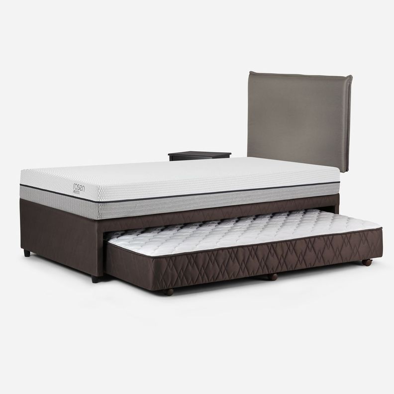Diván Cama Pratta 1,5 Plazas + Muebles Maurice Gris-3