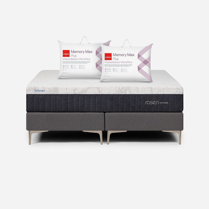 Cama Europea Novus 2 Plazas + Almohada Memory Max Plus-0