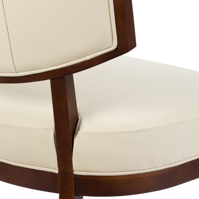Poltrona Rosen A-550 Madera Cuero Beige-4