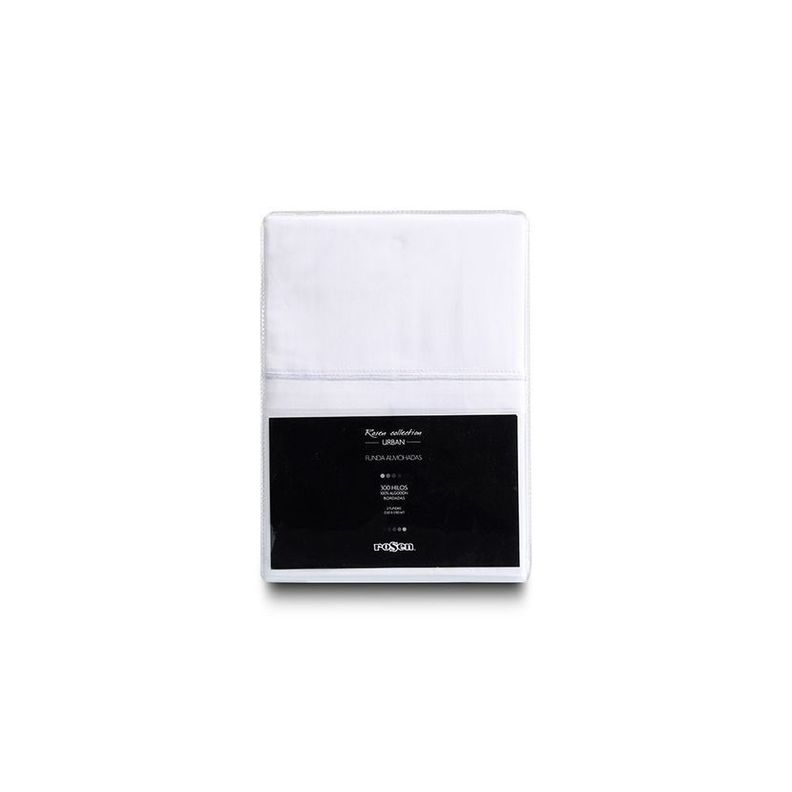 Funda Almohada Rosen 300 Hilos Algodón King 50x90 cm Blanca-1