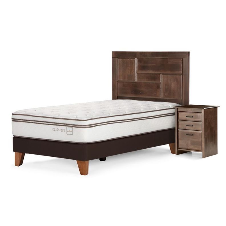 Cama Europea Classique+ 1,5 Plazas Con Muebles Dolce-0