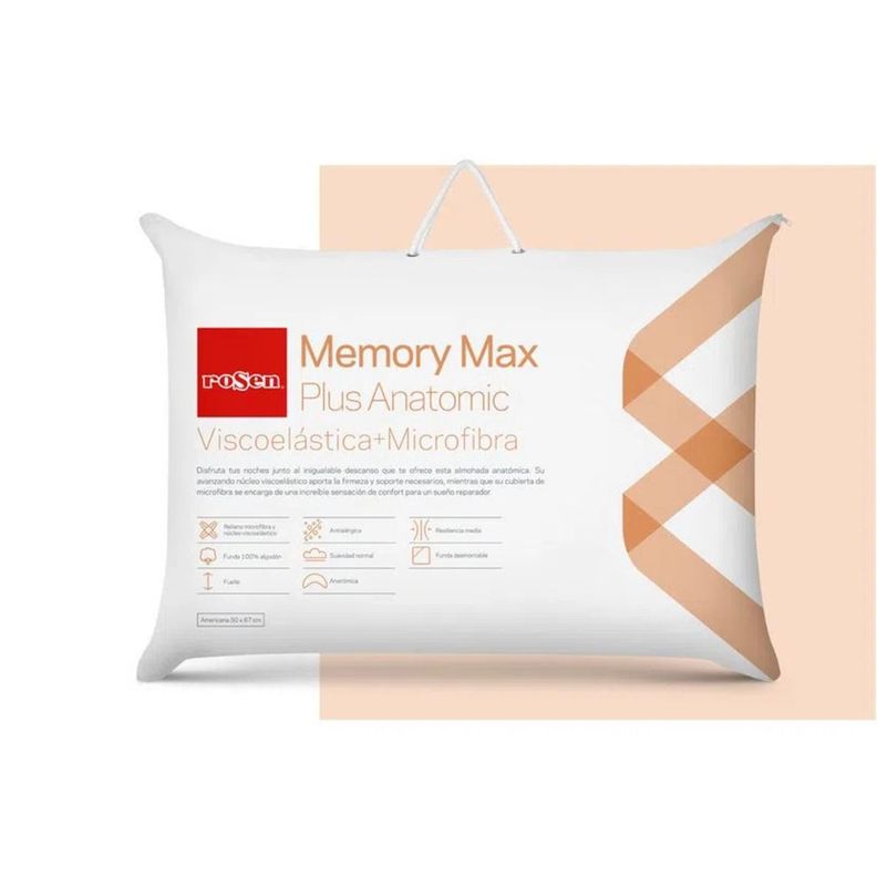 Almohada Rosen Viscoelástica Memory MaxPlus Anatomic 50x67cm-0