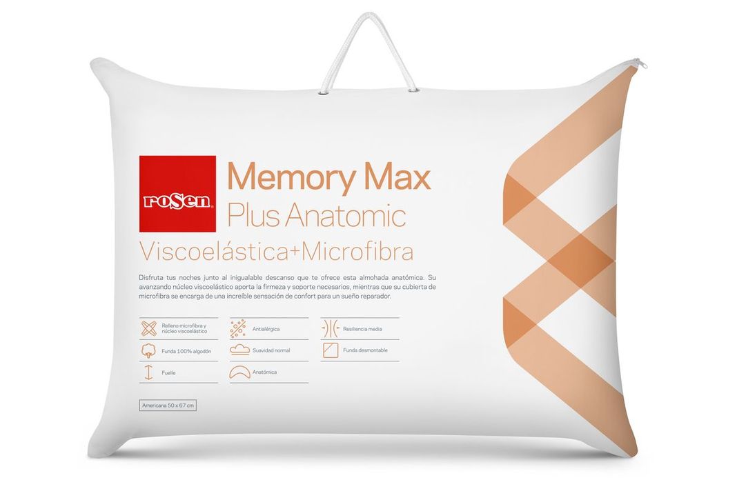 Almohada Rosen Viscoelástica Memory MaxPlus Anatomic 50x67cm-4