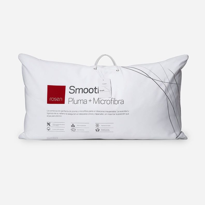 Almohada Rosen Pluma y Microfibra New Smooth King 50x90 cm-0