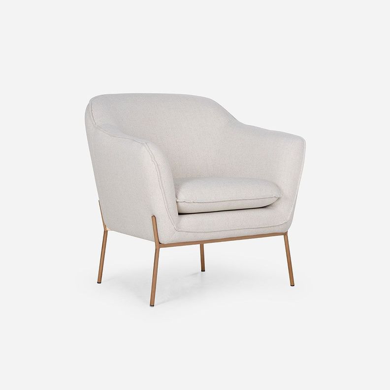 Poltrona Rosen Kendall Tela Blanco-0