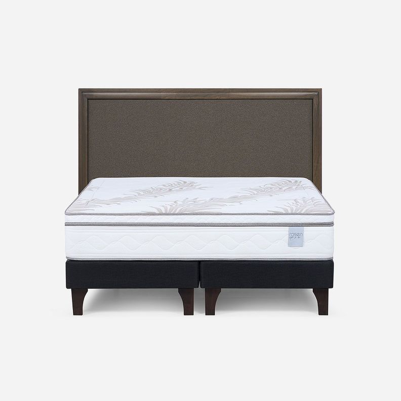 Cama Europea Neo Plus 2 Plazas BD + Respaldo Nolita Café-0