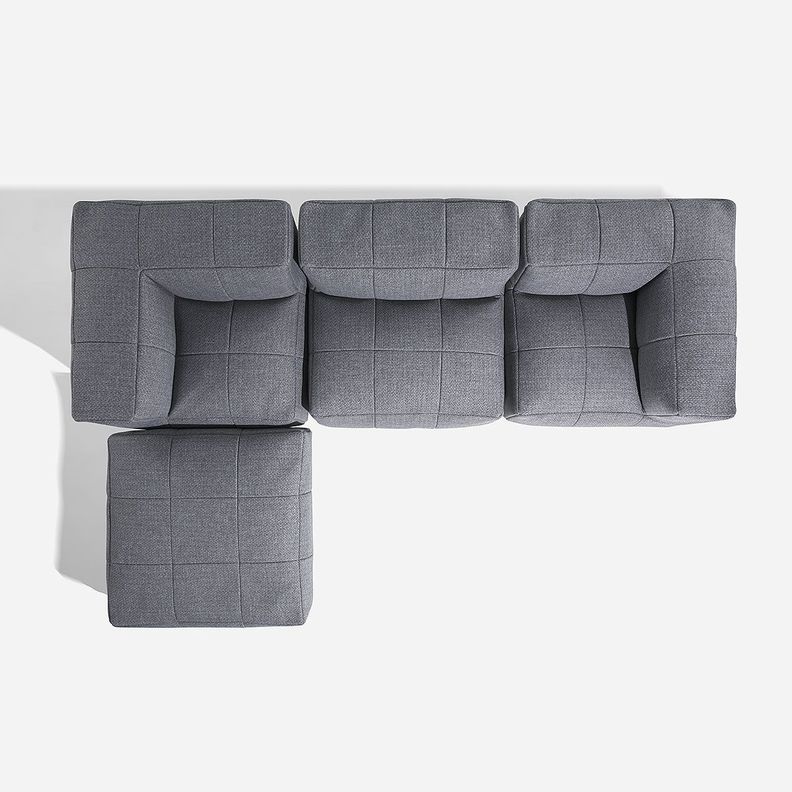 Sofa Modular de Terraza  Wainea 5 Piezas Gris-1