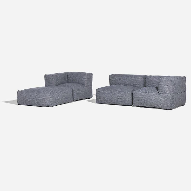 Sofa Modular de Terraza  Wainea 5 Piezas Gris-3