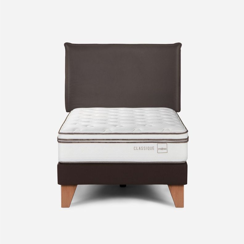 Cama Europea Rosen Classique+ 1,5 Plazas + Respaldo Maurice-0