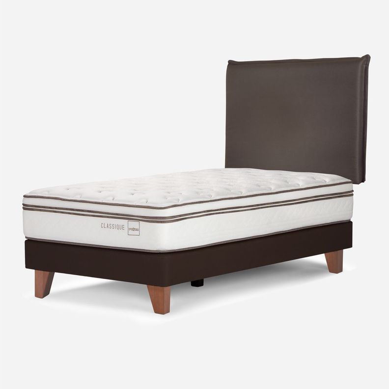 Cama Europea Rosen Classique+ 1,5 Plazas + Respaldo Maurice-2