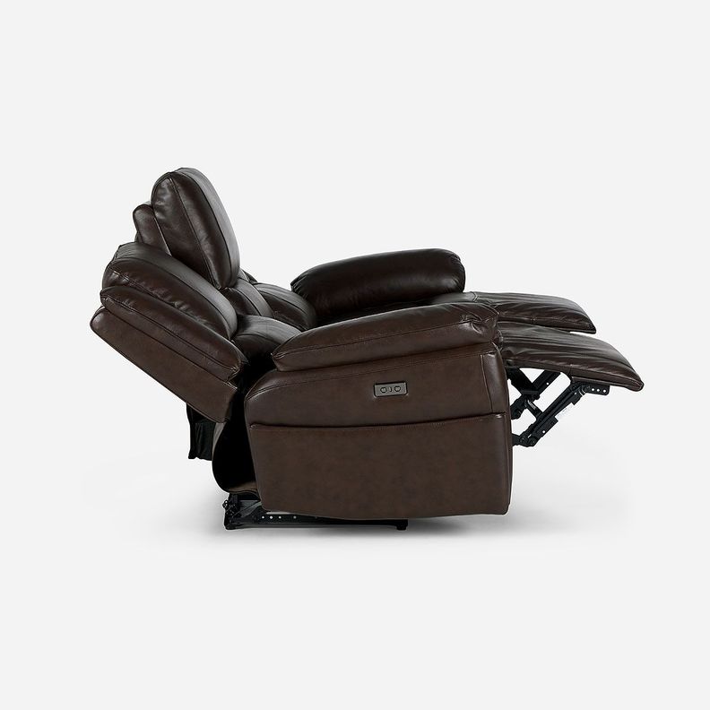 Sofá Reclinable Jeff Eléctrico 3 Cuerpos Cuero Chestnut-4
