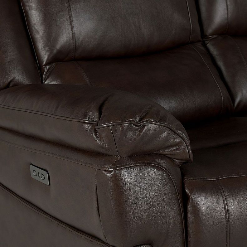 Sofá Reclinable Jeff Eléctrico 3 Cuerpos Cuero Chestnut-5