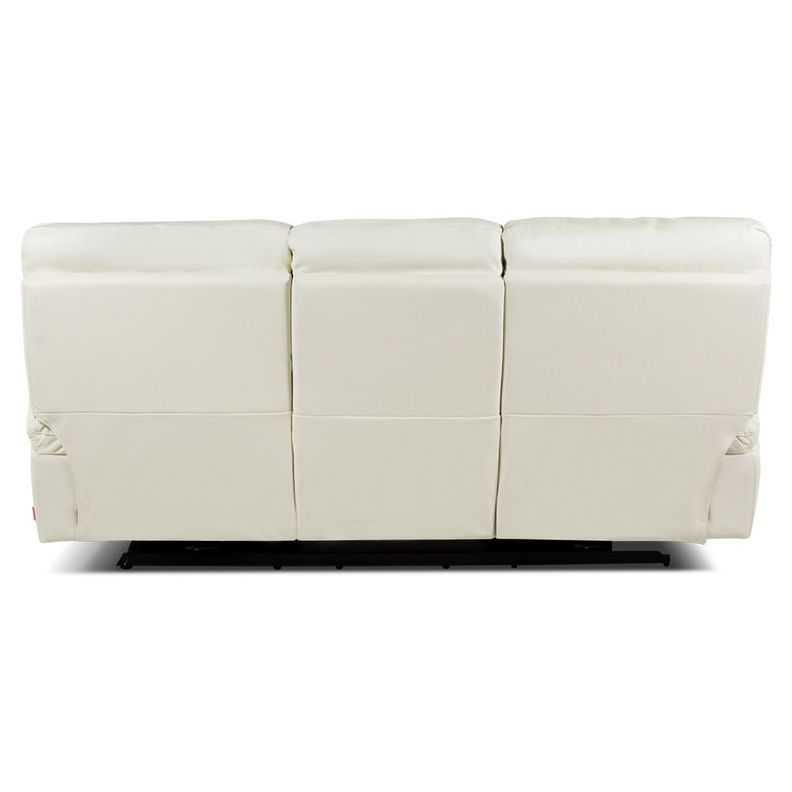Rosen Sofá Reclinable Poch Cuero 3 Cuerpos Blanco-7