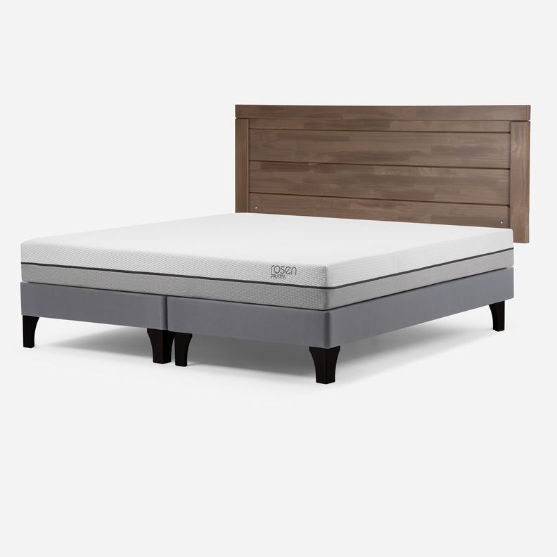 Cama Europea Pratta 2 Plazas Pata Madera BD+Respaldo Sicilia-2