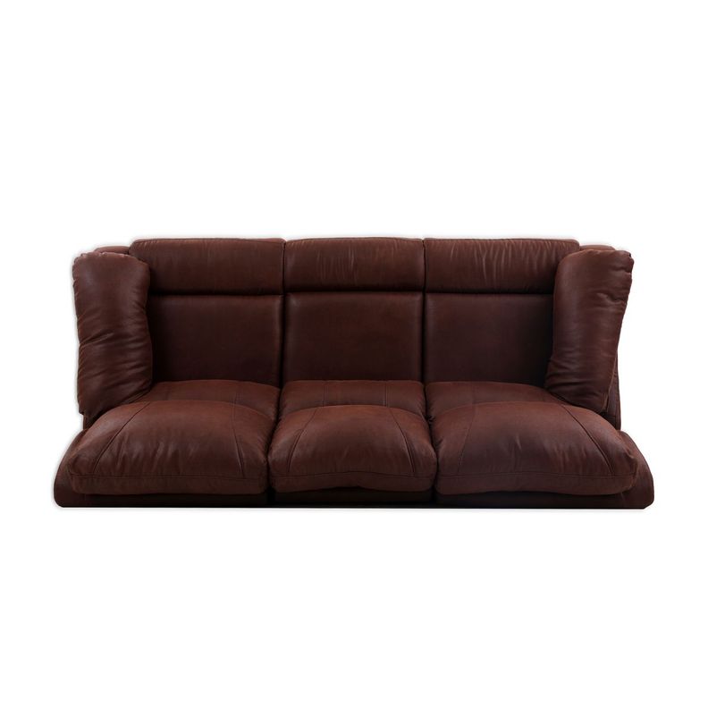 Sofá Reclinable Rosen Orson 3 Cuerpos Tela Manual Brandy-4