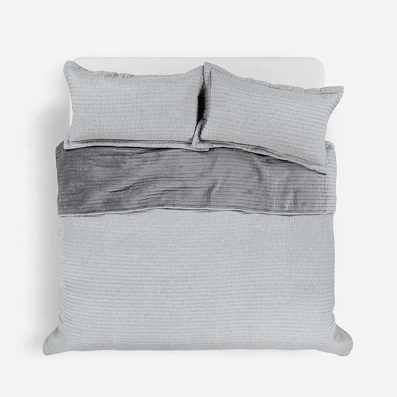 Cubrecama Flannel Supersoft Gris Super King-0