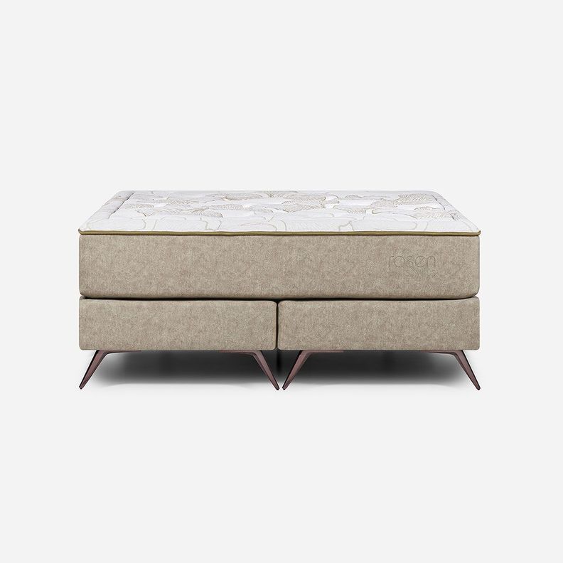 Box Spring Rosen Somnus 2 Plazas 150 x 200 cm Nougat II-1