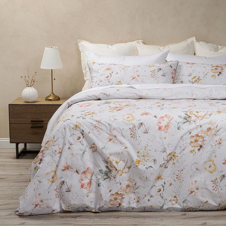 Funda Plumón Algodón Timeles Print Triberg Floral Súper King-1