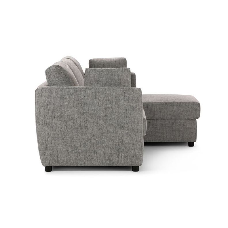 Sofá Seccional Cama Rosen Derecho Noah Tela Gris-2