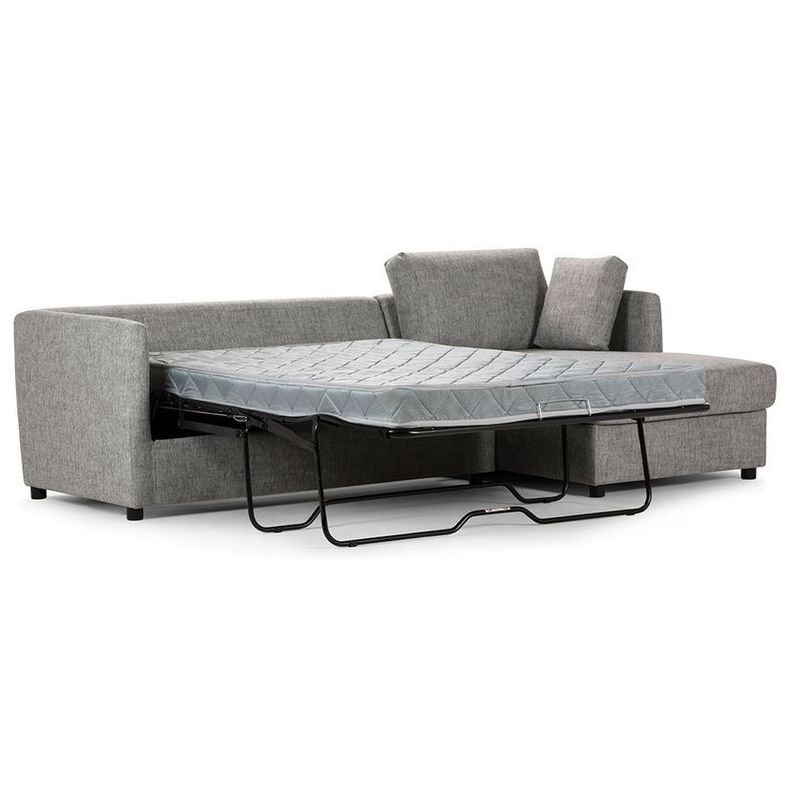 Sofá Seccional Cama Rosen Derecho Noah Tela Gris-4