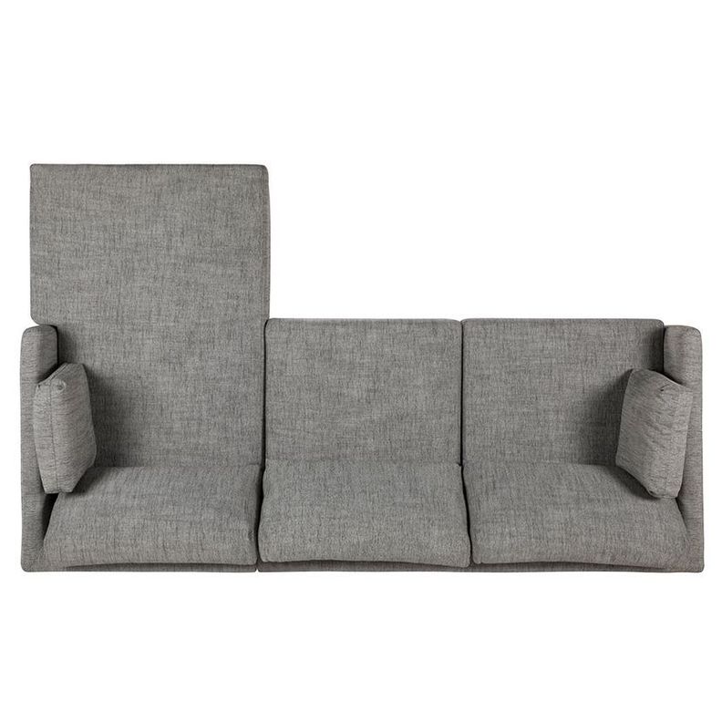 Sofá Seccional Cama Rosen Derecho Noah Tela Gris-7