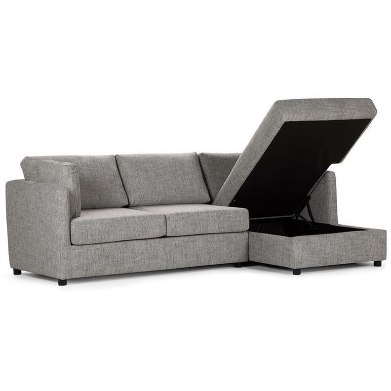 Sofá Seccional Cama Rosen Derecho Noah Tela Gris-8