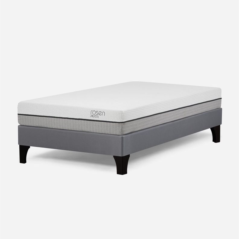 Cama Europea Pratta 1,5 Plazas Pata Madera 105x200 cm-0