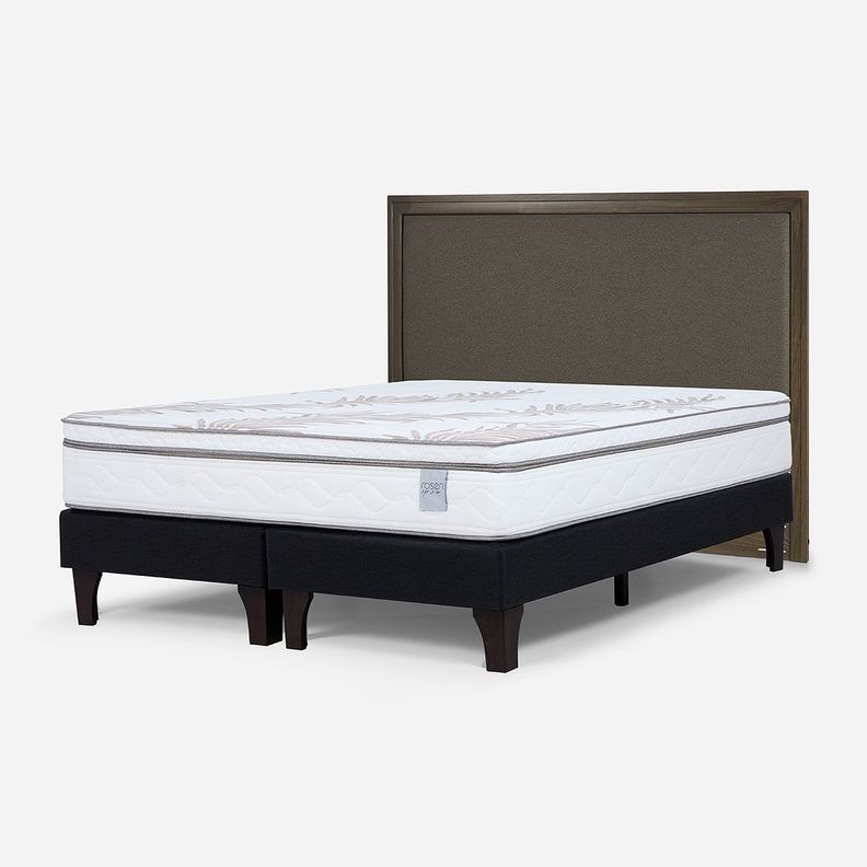 Cama Europea Neo Plus King BD + Respaldo Nolita Café-2